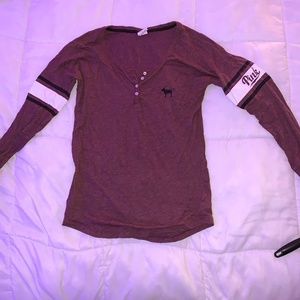 PINK buttoned long sleeve